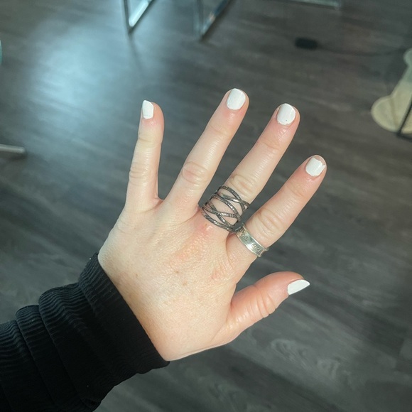 STERLING SILVER CRISSCROSS RING ISRAEL OR PAZ s - Picture 3 of 6